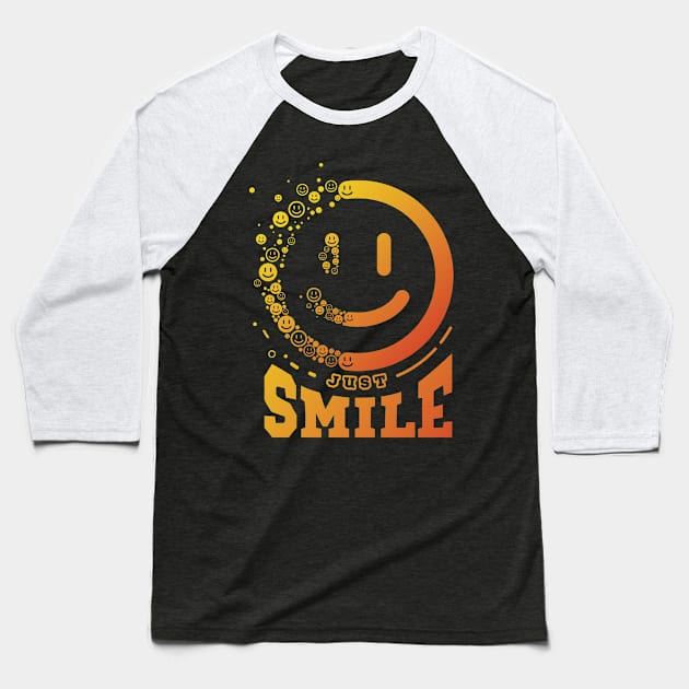 Just smile Baseball T-Shirt by Qatweel